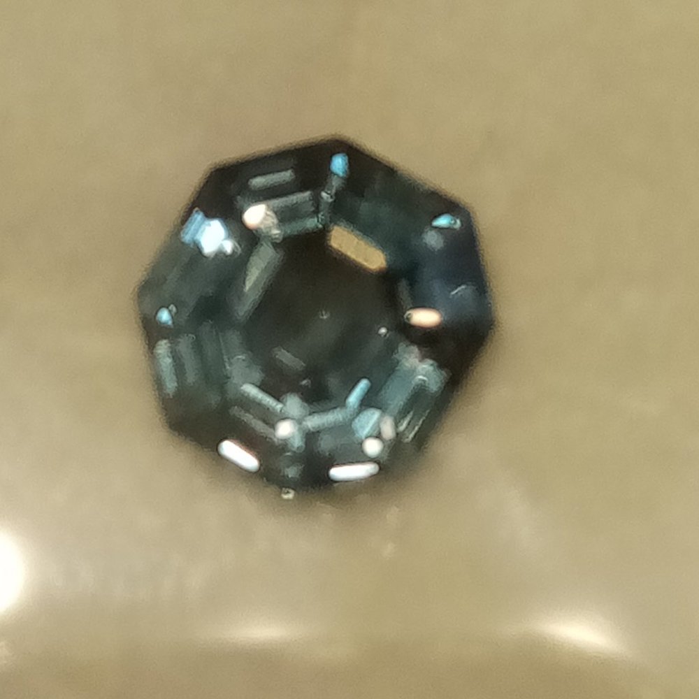 Extremely Rare 3.30 Ct Natural Gahnite Octagon Cut & Certificate - Picture 6 of 6